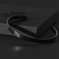 Draven – Matte Black Stainless Steel Cuff
