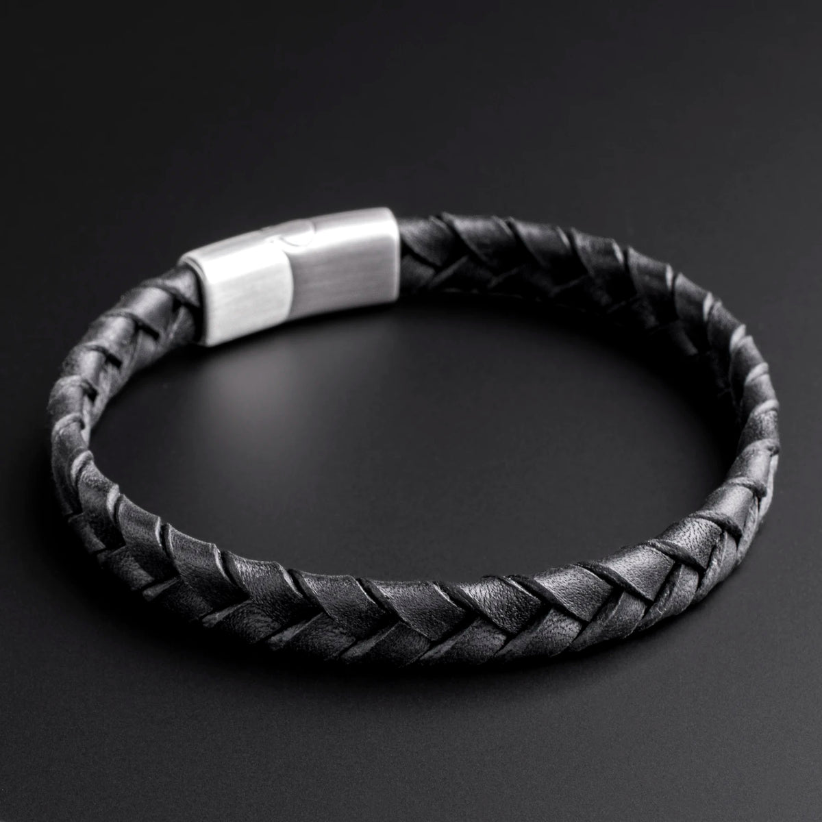 Baxter – Black Braided Leather
