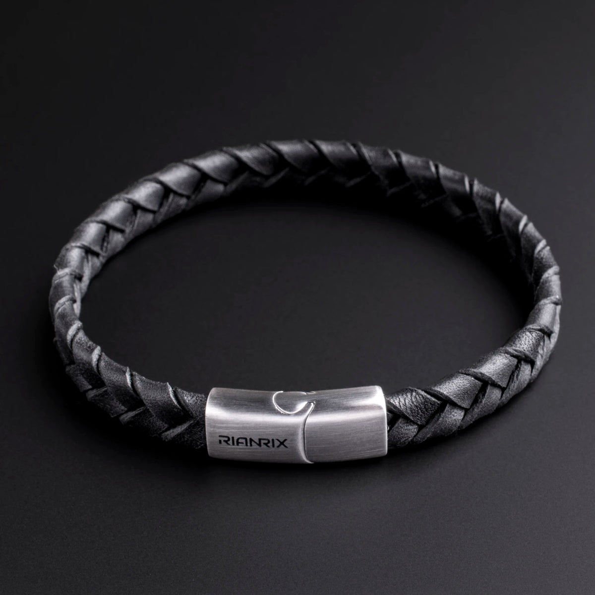Baxter – Black Braided Leather