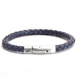 Sapphire - 6mm bolo genuine leather bracelet in dark blue