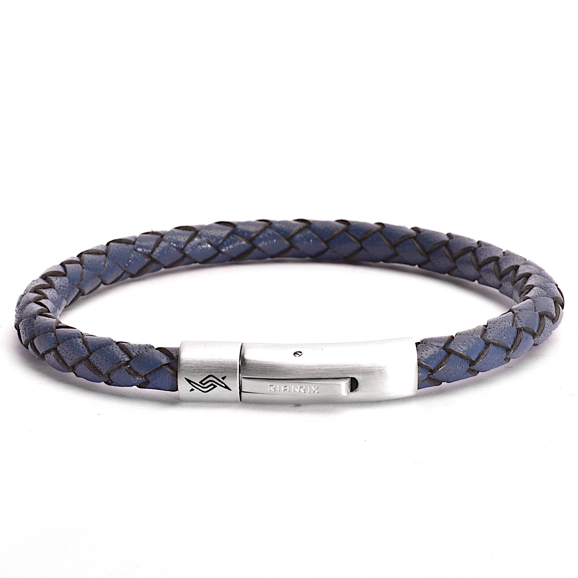 Sapphire - 6mm bolo genuine leather bracelet in dark blue