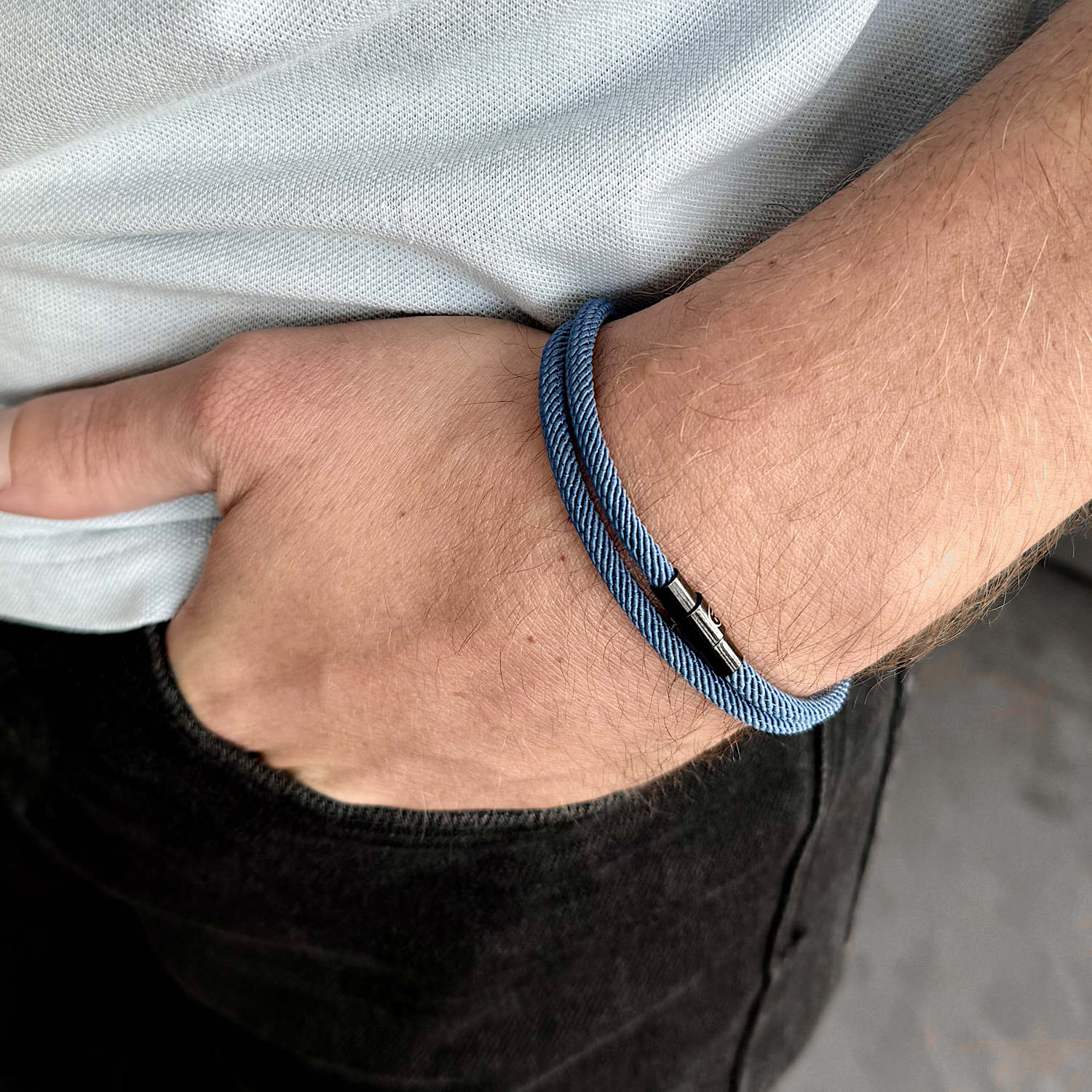 The Power Trio – Men’s Bracelet Bundle (Leather, Rope & Steel)