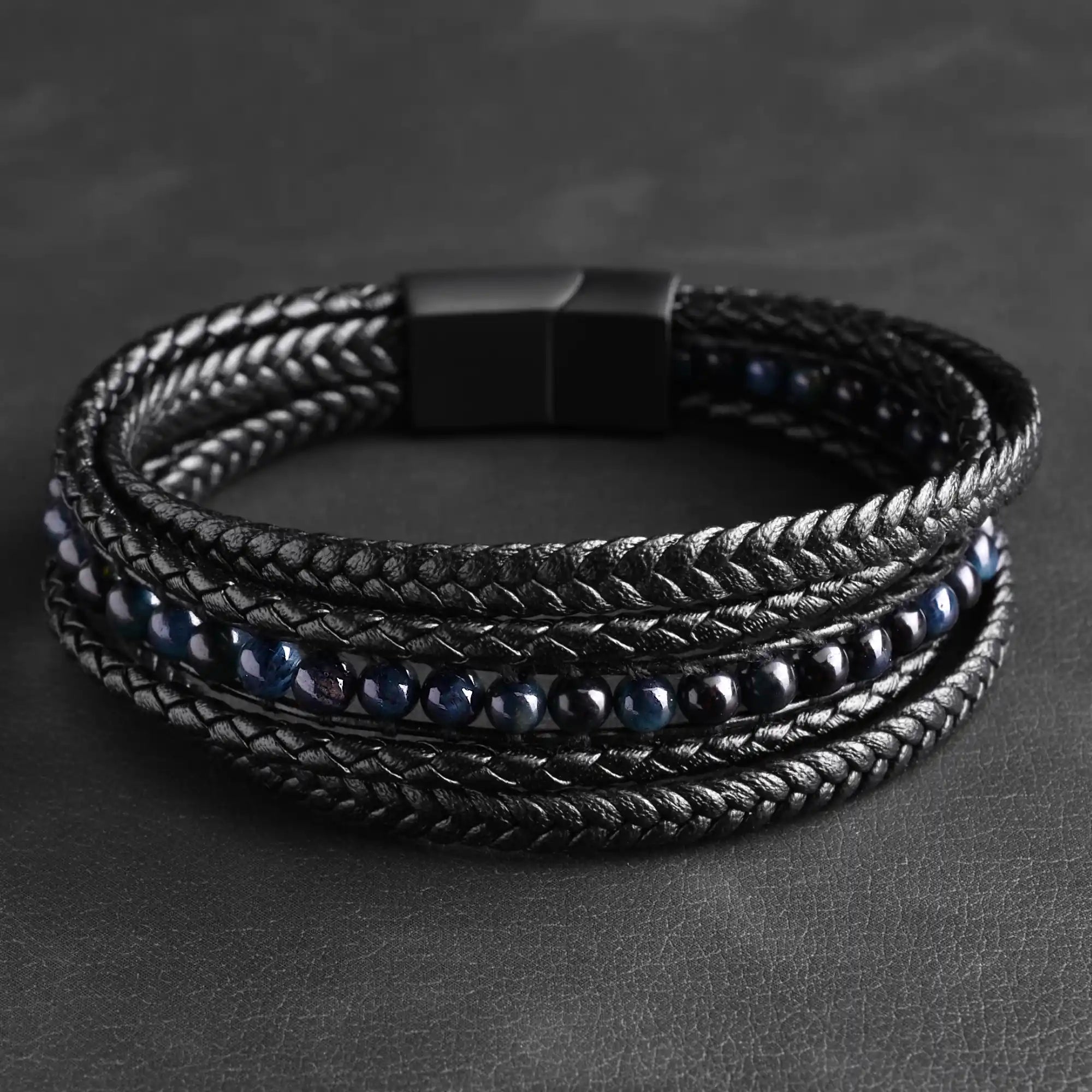 Blueeye — Blue Tiger Eye Multi-Layer Bracelet