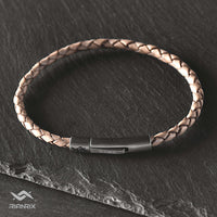 Charles - 4mm bolo genuine leather bracelet in antique grey