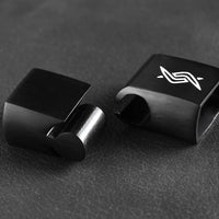 Shadow - Leather bracelet with black flash stone