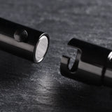 Noir - 4mm doube-layer Milan rope bracelet in true black