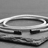 Cruz - 3mm triple-layer Milan rope bracelet in grey