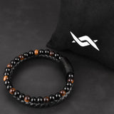 Daniel – Leather & Tiger-Eye Bracelet