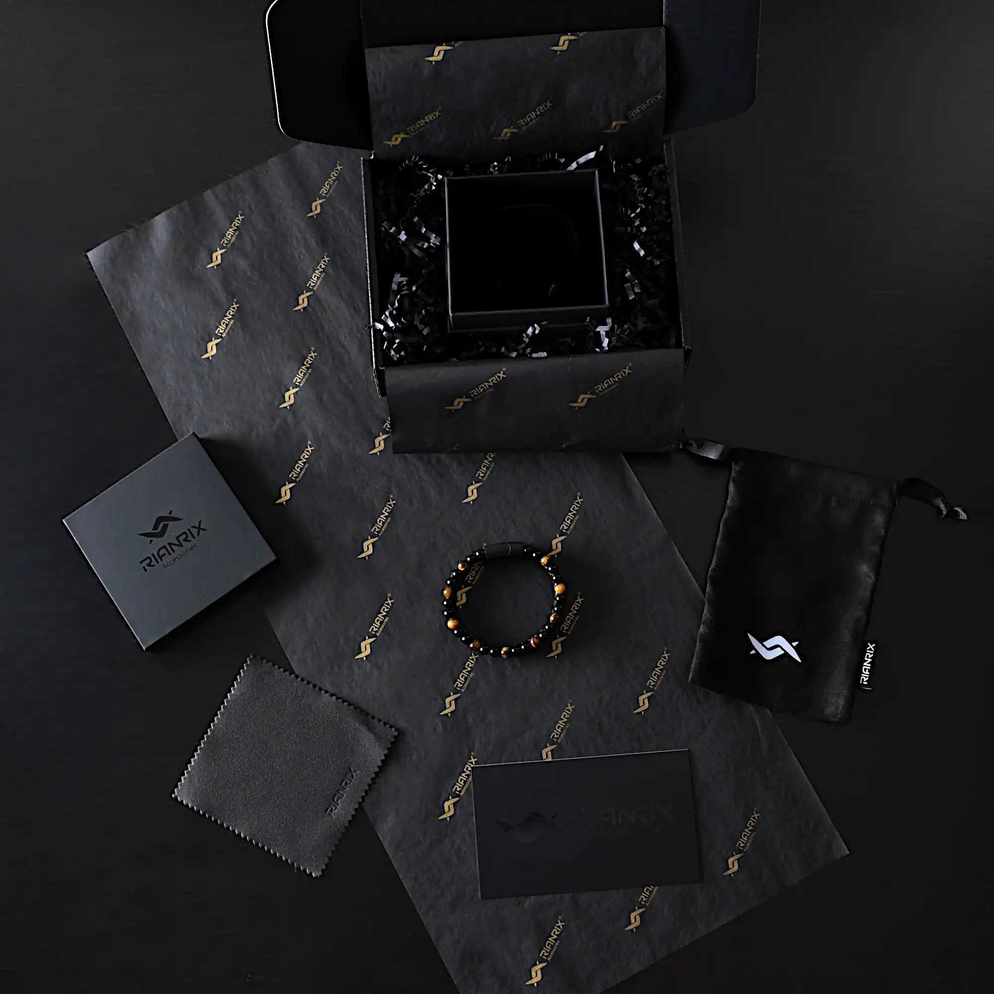 Daniel – Leather & Tiger-Eye Bracelet