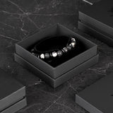 Daxton - 8mm Lava & Spiderweb natural stone bead bracelet in giftbox