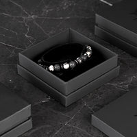 Daxton - 8mm Lava & Spiderweb natural stone bead bracelet in giftbox