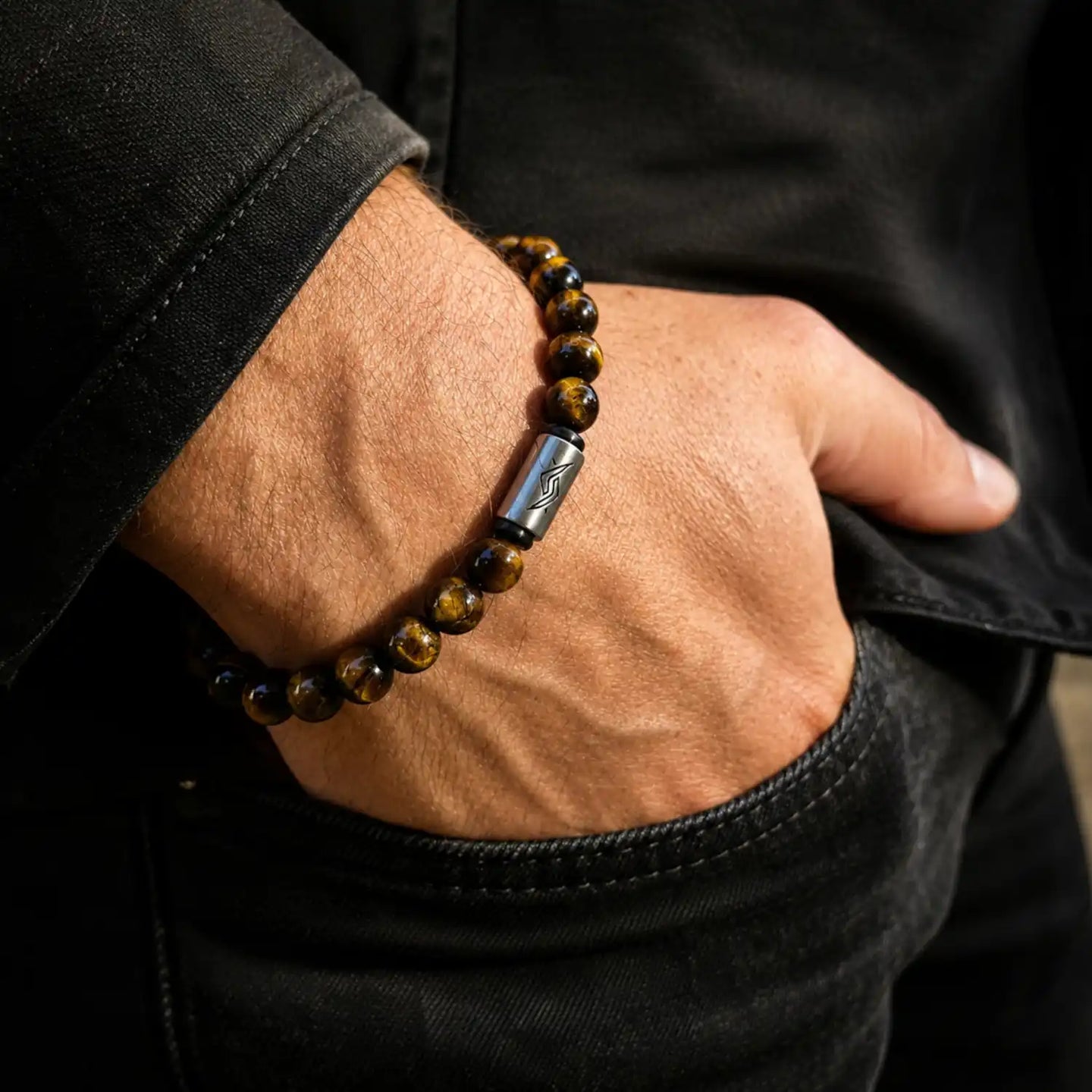 Declan — 8mm Tiger Eye Stone