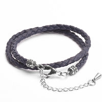 Deepwave - 4mm double layer Nappa leather bracelet in navy
