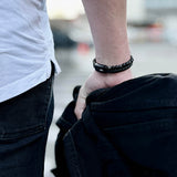 Draco - Genuine leather bracelet with dragon blood stone