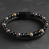 Draco - Leather bracelet with dragon blood stone