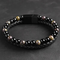 Draco - Leather bracelet with dragon blood stone