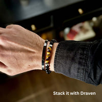 Ryker - Yellow Tiger-Eye & Onyx Bead Bracelet