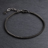 Hawke × Flint - Twisted Rope & Gunmetal Bracelet Stack