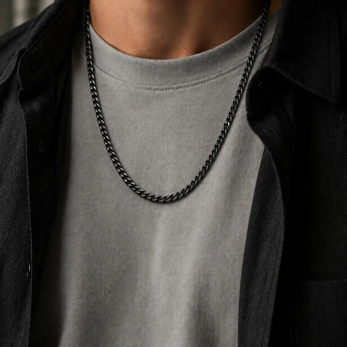Forge — 3mm Black Curb Chain