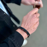 Redeye - Genuine leather bracelet with red tiger-eye stone