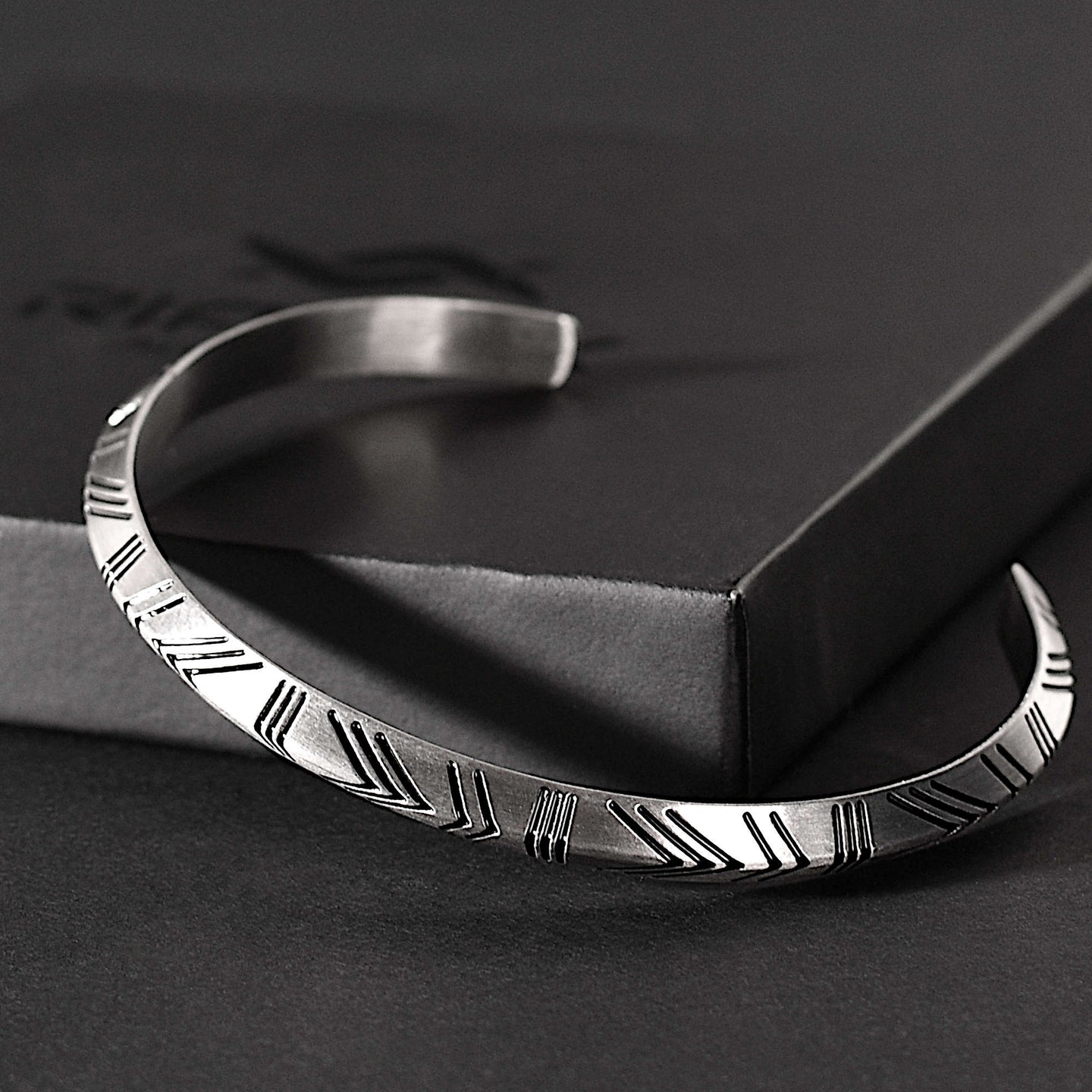 Jaxon – Engraved Stainless Steel Cuff