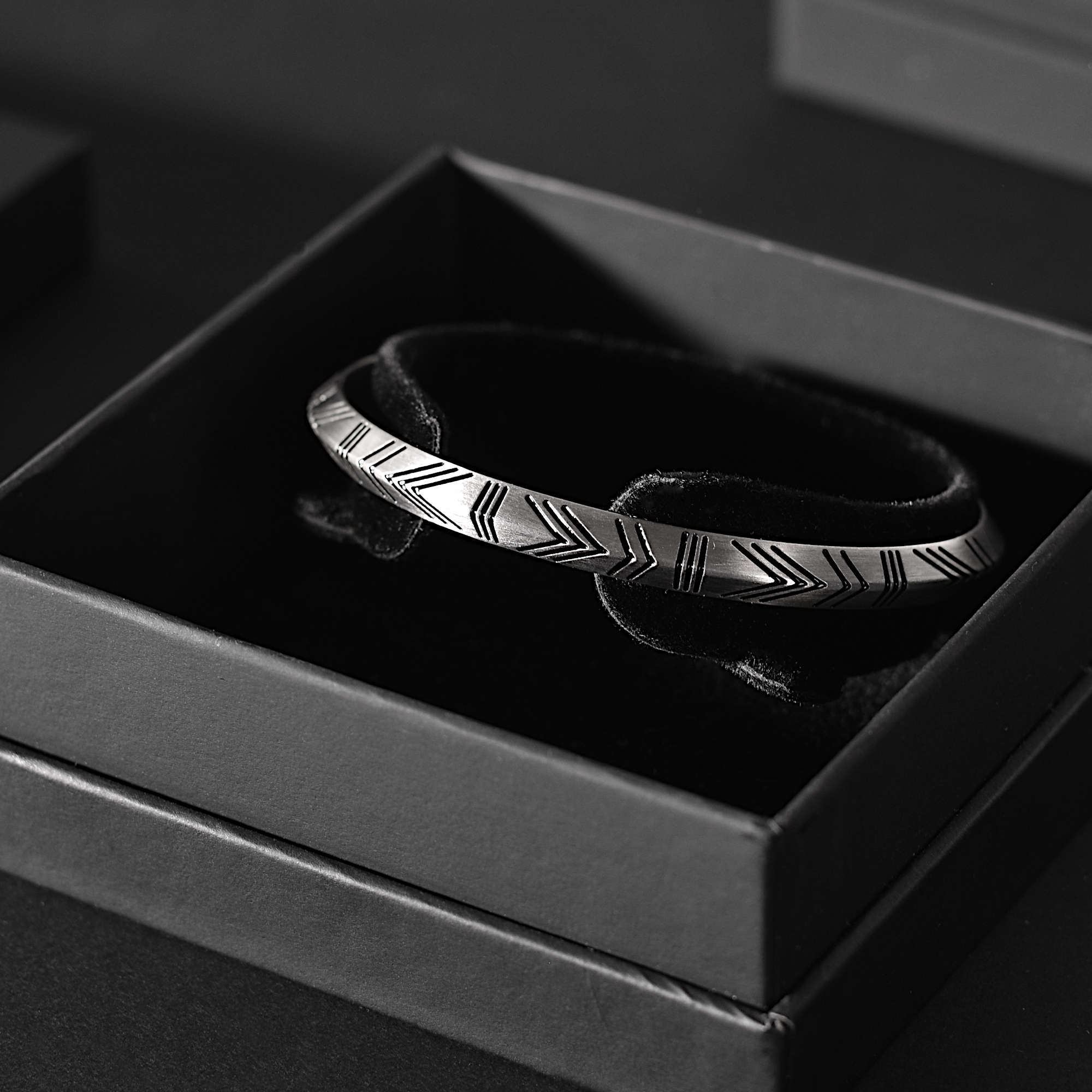 Jaxon – Engraved Stainless Steel Cuff