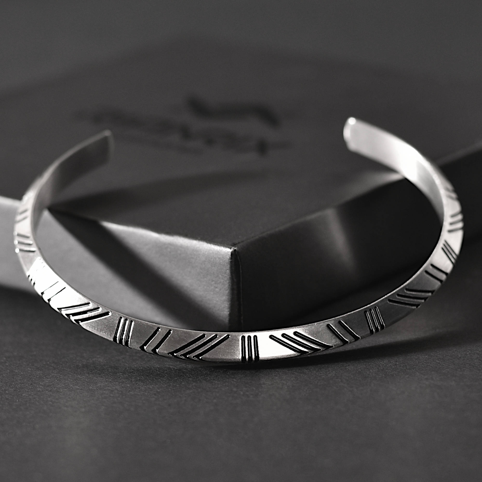 Jaxon – Engraved Stainless Steel Cuff