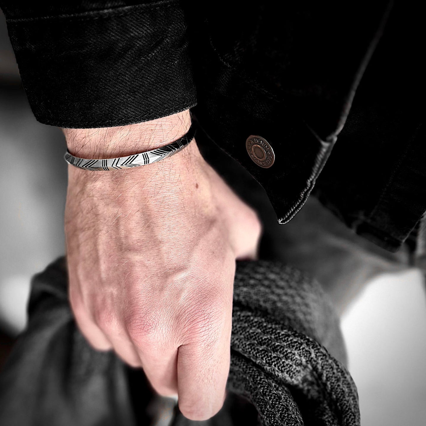 Jaxon – Engraved Stainless Steel Cuff
