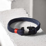 Jett - Milan Rope Bracelet in Dark Blue