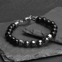 Kael - Black Magnet & Onyx Bead Bracelet