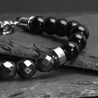 Kael - Black Magnet & Onyx Bead Bracelet