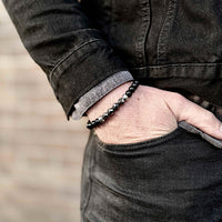 Kael - Black Magnet & Onyx Bead Bracelet