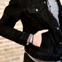 Kael - Black Magnet & Onyx Bead Bracelet