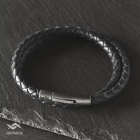 Lennox - 4mm super soft Nappa leather bracelet in classic black