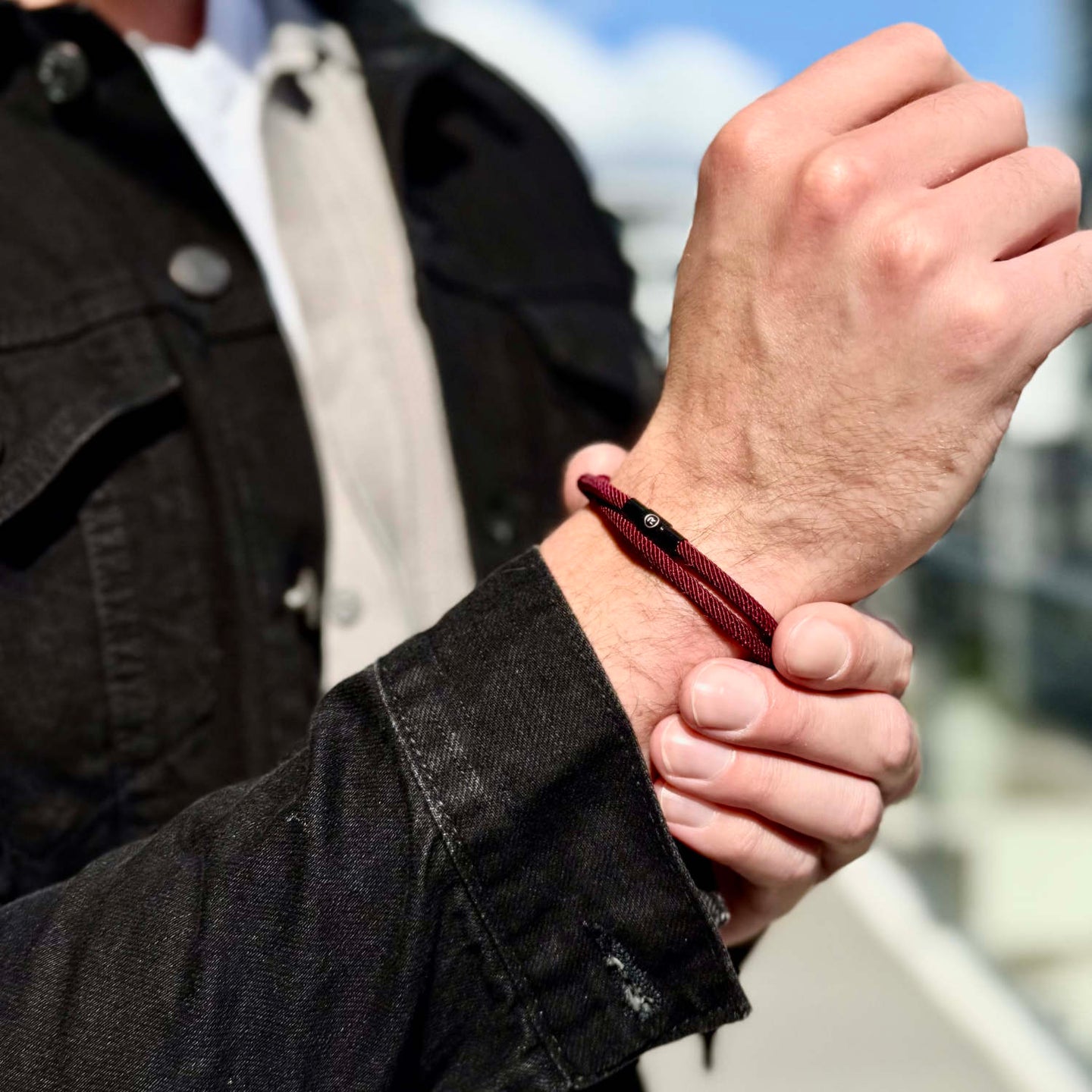 Mars - 4mm doube-layer Milan rope bracelet in wine red