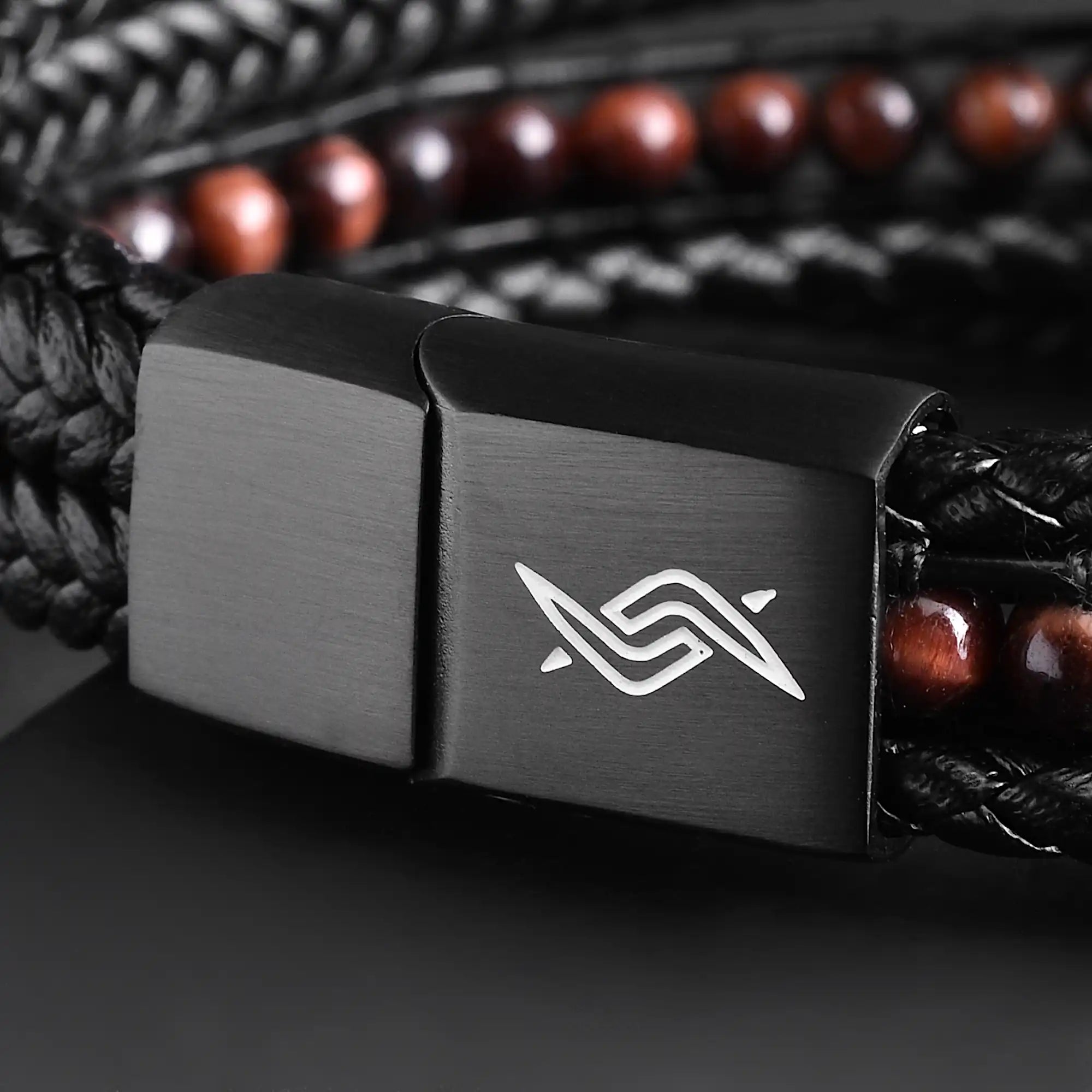 Matt — Red Tiger Eye Multi-Layer Bracelet