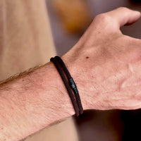 Milo - 4mm doube-layer Milan rope bracelet in dark brown