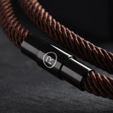Milo - 4mm doube-layer Milan rope bracelet in dark brown