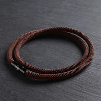 Milo - 4mm doube-layer Milan rope bracelet in dark brown