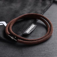 Milo - 4mm doube-layer Milan rope bracelet in dark brown