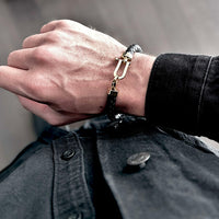 Mustang - 8mm Nappa leather bracelet in dark brown