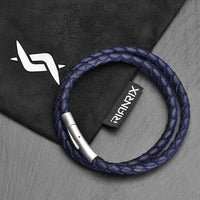 Navarre - 4mm super soft Nappa leather bracelet in dark blue