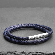 Navarre - 4mm super soft Nappa leather bracelet in dark blue