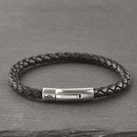 Nightfall - 6mm Nappa leather bracelet in classic black