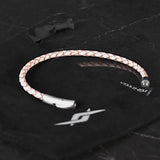 Noah - 4mm bolo genuine leather bracelet in white