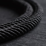 Noir - 4mm doube-layer Milan rope bracelet in true black