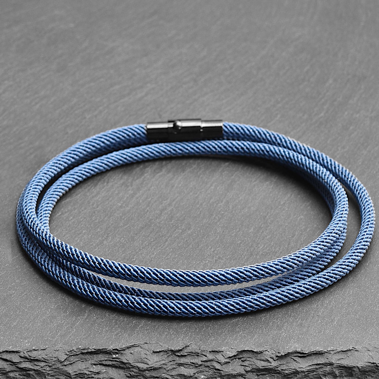 Oris - 3mm triple-layer Milan rope bracelet in light blue
