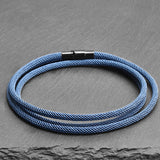 Oris - 3mm triple-layer Milan rope bracelet in light blue