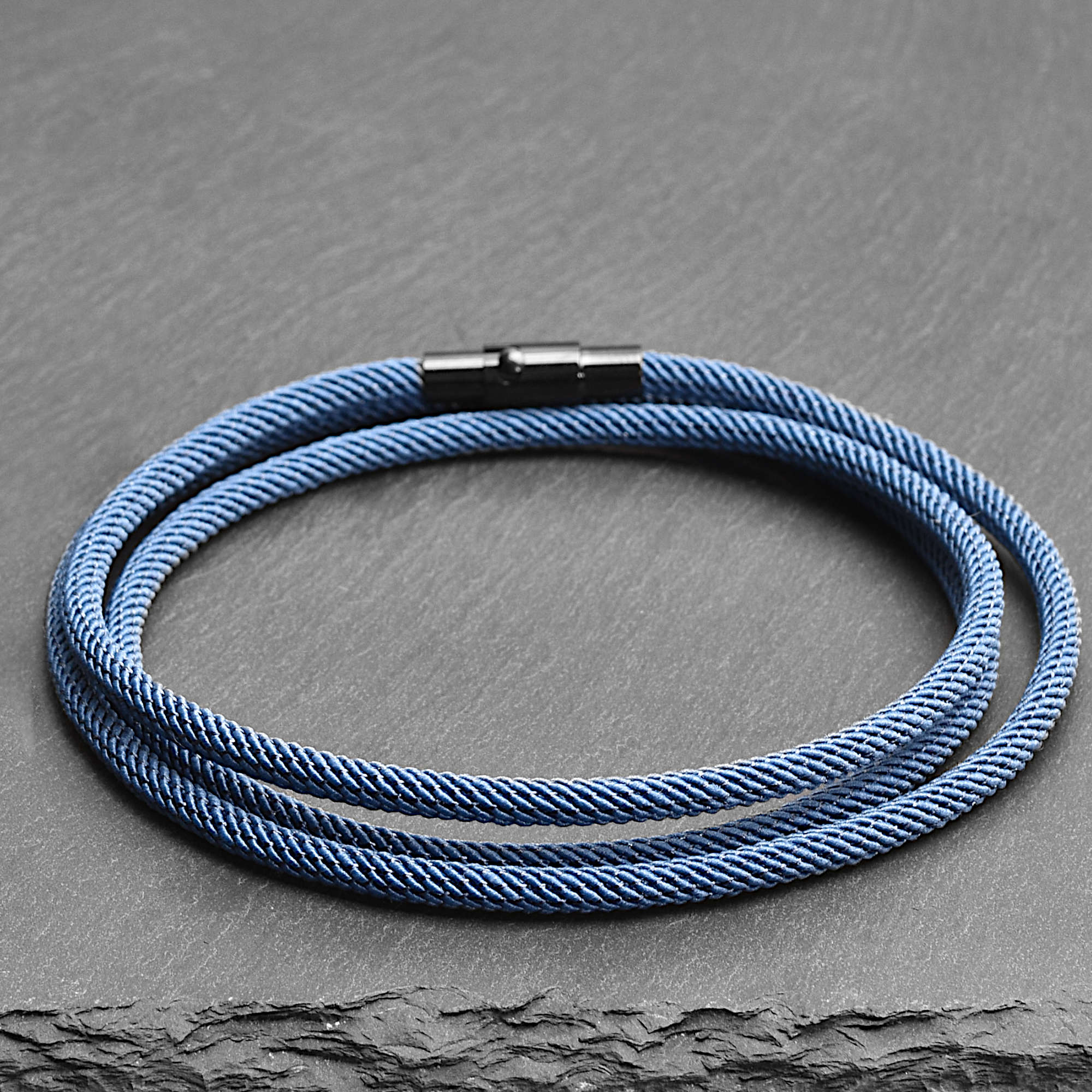 Oris - 3mm triple-layer Milan rope bracelet in light blue