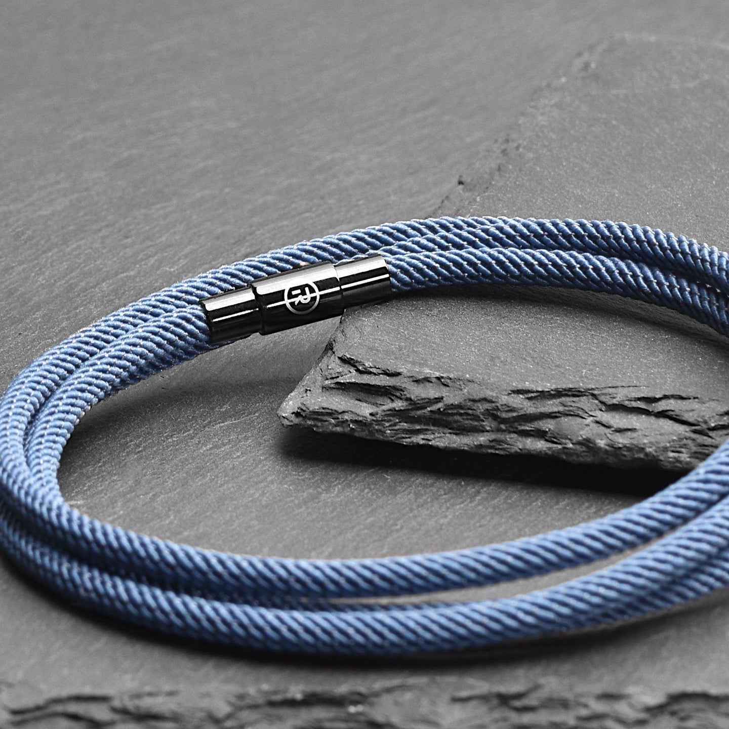 Oris - 3mm triple-layer Milan rope bracelet in light blue
